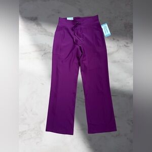 32 Degrees Cool Women's High-Rise Ribbed Active Flare Pants, Purple, Size L